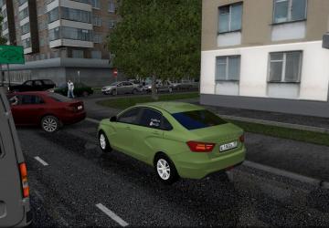 Lada Vesta in Traffic version 1.0 for City Car Driving (v1.5.9, 1.5.9.2)