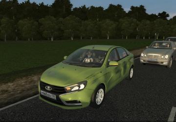 Lada Vesta in Traffic version 1.0 for City Car Driving (v1.5.9, 1.5.9.2)