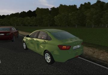 Lada Vesta in Traffic version 1.0 for City Car Driving (v1.5.9, 1.5.9.2)