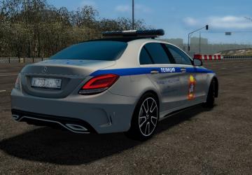 Mercedes-Benz C300 (W205) Police version 28.03.2021 for City Car Driving (v1.5.9.2)