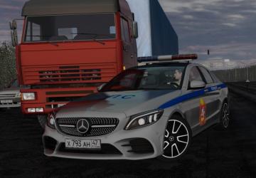 Mercedes-Benz C300 (W205) Police version 28.03.2021 for City Car Driving (v1.5.9.2)