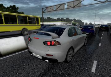 Mitsubishi Lancer X for Traffic version 23.04.2021 for City Car Driving (v1.5.9.2)