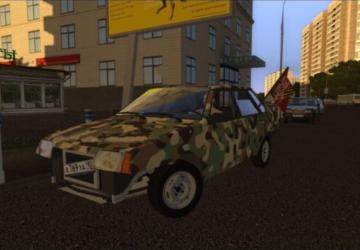 VAZ 21099 Victory Day version 09.05.20 for City Car Driving (v1.5.8 - 1.5.9.2)