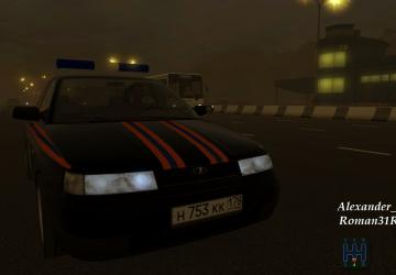VAZ-2110 EMERCOM version 07.04.21 for City Car Driving (v1.5.9, 1.5.9.2)