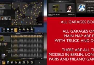 Finished Save Game Profile version 1.0 for Euro Truck Simulator 2 (v1.44.x)