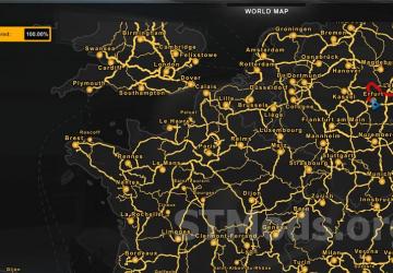 Profile with 100% investigated card version 1.1 for Euro Truck Simulator 2 (v1.48.x)