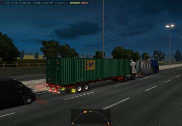 53' Foot Containers in Traffic version 1.0 for Euro Truck Simulator 2 (v1.35.x)
