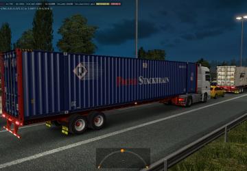 53' Foot Containers in Traffic version 1.0 for Euro Truck Simulator 2 (v1.35.x)