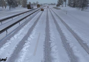 Addon for Frosty Winter Weather version 0.9 for Euro Truck Simulator 2 (v1.35.x, 1.36.x)