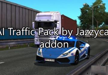 Addon for AI Traffic Pack by Jazzycat Controlled Vehicles Mod v1.0 for Euro Truck Simulator 2 (v1.42.x, 1.43.x)