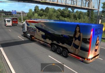 Aero Dynamic trailers in traffic version 1.0 for Euro Truck Simulator 2 (v1.35.x, 1.36.x)
