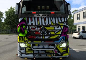 Angel Eyes for Mercedes Actros MP3 version 1.0 for Euro Truck Simulator 2 (v1.43.x)
