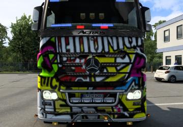 Angel Eyes for Mercedes Actros MP3 version 1.0 for Euro Truck Simulator 2 (v1.43.x)