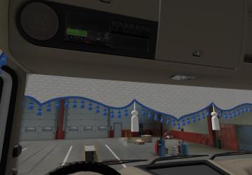Animated Curtain for DAF XF 105/DAF Euro 6 v1.1 for Euro Truck Simulator 2 (v1.40.x, - 1.43.x)