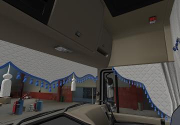 Animated Curtain for DAF XF 105/DAF Euro 6 v1.1 for Euro Truck Simulator 2 (v1.40.x, - 1.43.x)