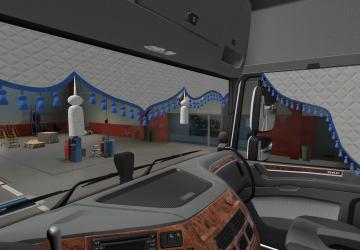Animated Curtain for DAF XF 105/DAF Euro 6 v1.1 for Euro Truck Simulator 2 (v1.40.x, - 1.43.x)