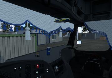 Animated Curtain for Kamaz-5490/65206 version 1.0 for Euro Truck Simulator 2 (v1.41.x)