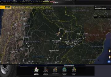Argentina Map version 1.0 for Euro Truck Simulator 2 (v1.36.x, 1.37.x)