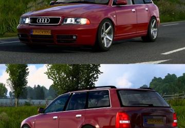 Audi S4 B5 Sedan + Avant version 2.1 for Euro Truck Simulator 2 (v1.43.x)