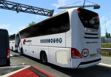 Buses with skins of real companies in traffic v1.0 for Euro Truck Simulator 2 (v1.45.x)