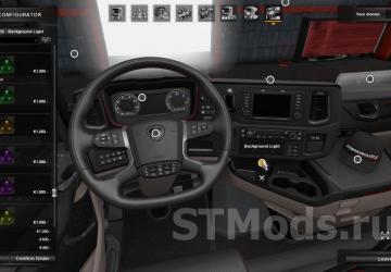 Background Lights & V8 Back Panels for new Scania R & S v1.8 for Euro Truck Simulator 2 (v1.53.x, 1.54.x)