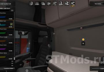 Background Lights & V8 Back Panels for new Scania R & S v1.8 for Euro Truck Simulator 2 (v1.53.x, 1.54.x)