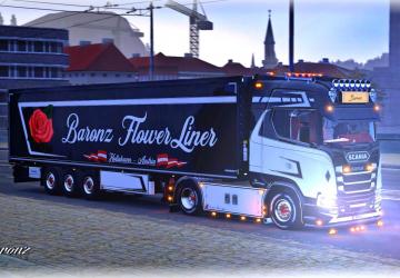 Baronz FlowerLiner skinpack version 1.0 for Euro Truck Simulator 2 (v1.35.x)