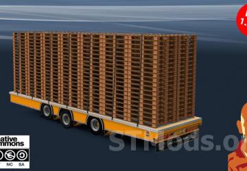 BDF Flatbed Trailer Lupal version 5.0 for Euro Truck Simulator 2 (v21.54.x)