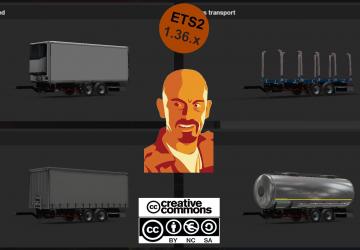 BDF Trailers for Scania Megamod version 1.1 for Euro Truck Simulator 2 (v1.38.x, 1.39.x)