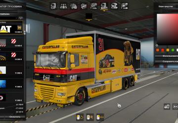 BDF Tandem DAF XF 105 Cat version 1.0 for Euro Truck Simulator 2 (v1.37.x, 1.38.x)