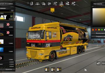 BDF Tandem DAF XF 105 Cat version 1.0 for Euro Truck Simulator 2 (v1.37.x, 1.38.x)
