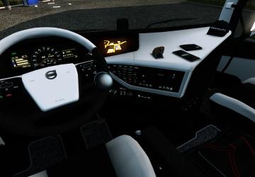 White Interior for Volvo FH 2012 version 1.0 for Euro Truck Simulator 2 (v1.36.x, 1.37.x)