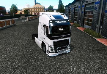 White Interior for Volvo FH 2012 version 1.0 for Euro Truck Simulator 2 (v1.36.x, 1.37.x)