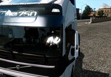White Interior for Volvo FH 2012 version 1.0 for Euro Truck Simulator 2 (v1.36.x, 1.37.x)