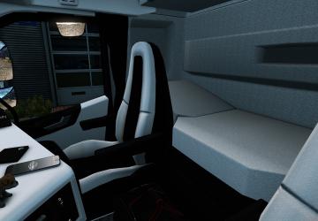 White Interior for Volvo FH 2012 version 1.0 for Euro Truck Simulator 2 (v1.36.x, 1.37.x)