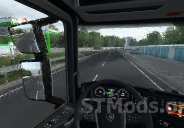 Better Raindrops version 1.6 for Euro Truck Simulator 2 (v1.47.x)