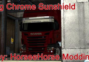 Big Chrome Sunshield version 1.0 for Euro Truck Simulator 2 (v1.36.x)
