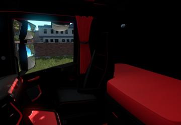 Black and Red Interior for Scania S&R 2016 v1.0 for Euro Truck Simulator 2 (v1.36.x, - 1.39.x)