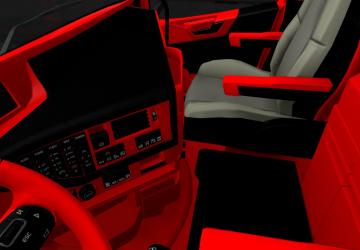 Black Red interior for Volvo FH16 2012 version 1.0 for Euro Truck Simulator 2 (v1.35.x, 1.36.x)