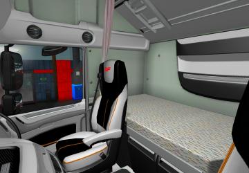 Black-White interior for Daf XF version 1.0 for Euro Truck Simulator 2 (v1.35.x, 1.36.x)