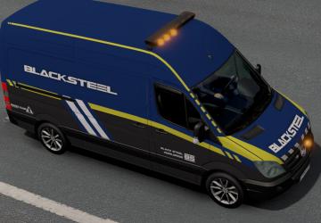 Blacksteel Worldwide Escort Vehicle version 1.0 for Euro Truck Simulator 2 (v1.39.x)