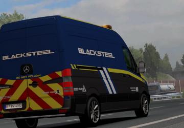 Blacksteel Worldwide Escort Vehicle version 1.0 for Euro Truck Simulator 2 (v1.39.x)