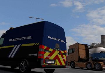Blacksteel Worldwide Escort Vehicle version 1.0 for Euro Truck Simulator 2 (v1.39.x)
