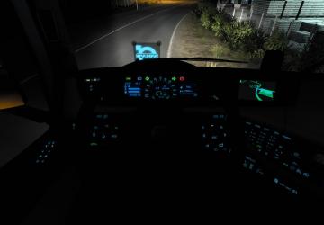 Blue Dashboard for Volvo FH 2012 version 1.0 for Euro Truck Simulator 2 (v1.43.x)