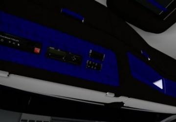 Blue White Interior for Mercedes Actros MP4 v1.0 for Euro Truck Simulator 2 (v1.32.x, - 1.36.x)