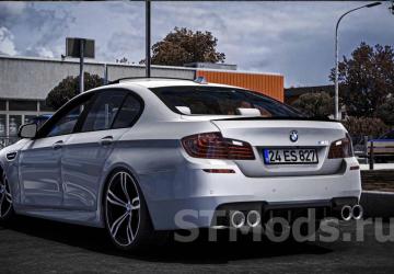 BMW 5 Series F10 version 1.8 for Euro Truck Simulator 2 (v1.48.x)