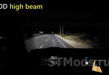 Brighter light for trucks and trailers version 1.7 for Euro Truck Simulator 2 (v1.47.x)