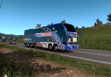 Big pack of buses in traffic version 1.0 for Euro Truck Simulator 2 (v1.44.x)