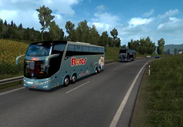Big pack of buses in traffic version 1.0 for Euro Truck Simulator 2 (v1.44.x)