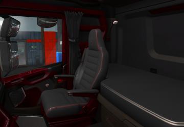 Burgundy Interior for Scania Nextgen version 1.0 for Euro Truck Simulator 2 (v1.35.x, - 1.37.x)